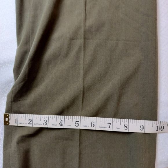 Women's Talbots Olive Green Stretch Pants Size 16 - Picture 7 of 7